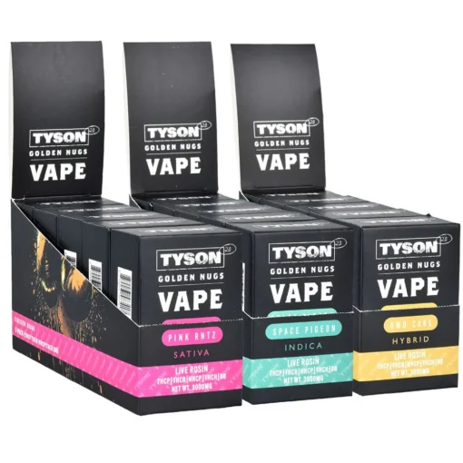 TYSON 2.0 Golden Nugs Live Rosin Disposable Vape | 3g | 5ct Display