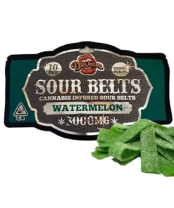 Alternative view of Devour Sour Belts 3000mg – Watermelon
