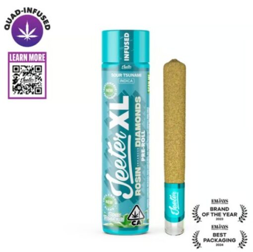 Jeeter XL Rosin Enhanced Diamonds Pre Roll (2g) – Sour Tsunami