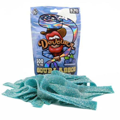 Devour 500mg Sour Lassos – Blueberry