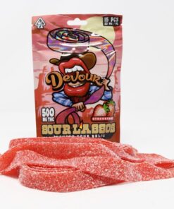 Devour 500mg Sour Lassos – Strawberry