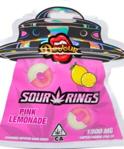 Devour Edibles (1500mg) – Sour Rings Pink Lemonade