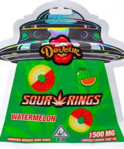Devour Edibles (1500mg) – Sour Rings Watermelon