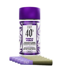 Stiiizy 40’s Pre roll Joints (2.5g) – Purple Punch