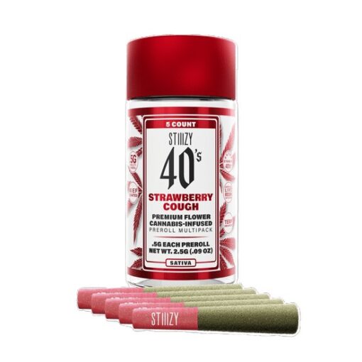 Stiiizy 40’s Pre roll Joints (2.5g) – Strawberry Cough